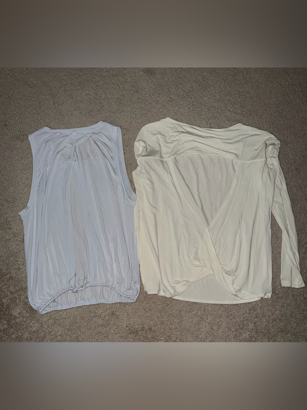 Lululemon open back tops  M